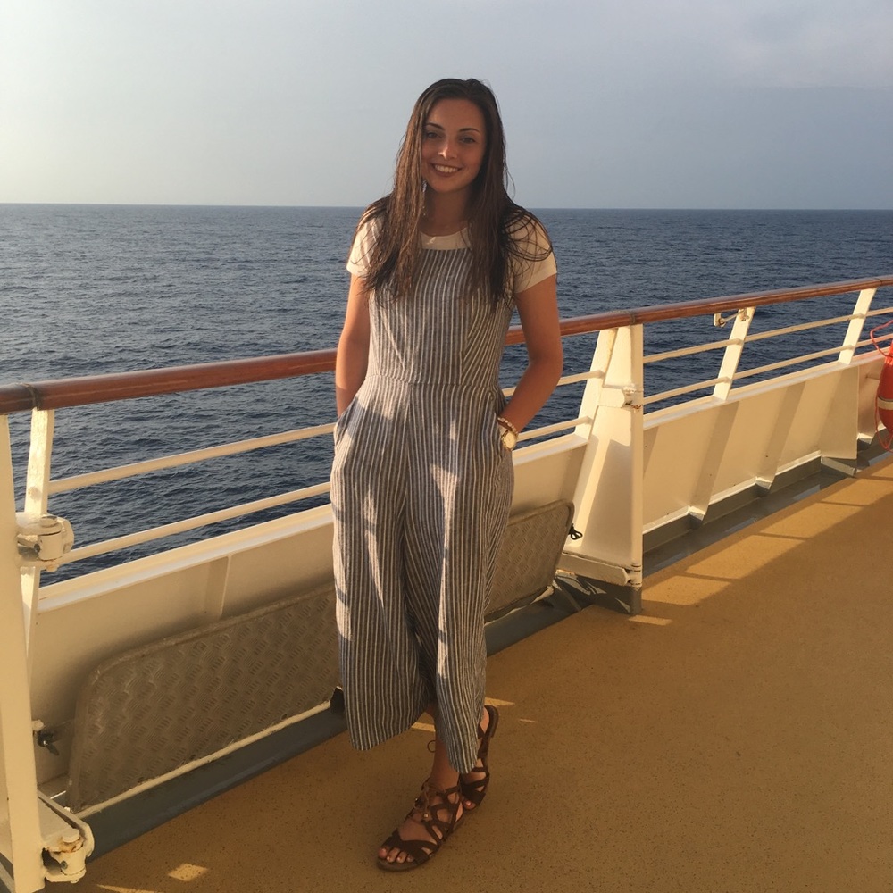 Blue striped Jumpsuit